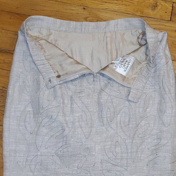 Perfect Carmen Marc Valvo pencil skirt sz 6 - Picture 4 of 7